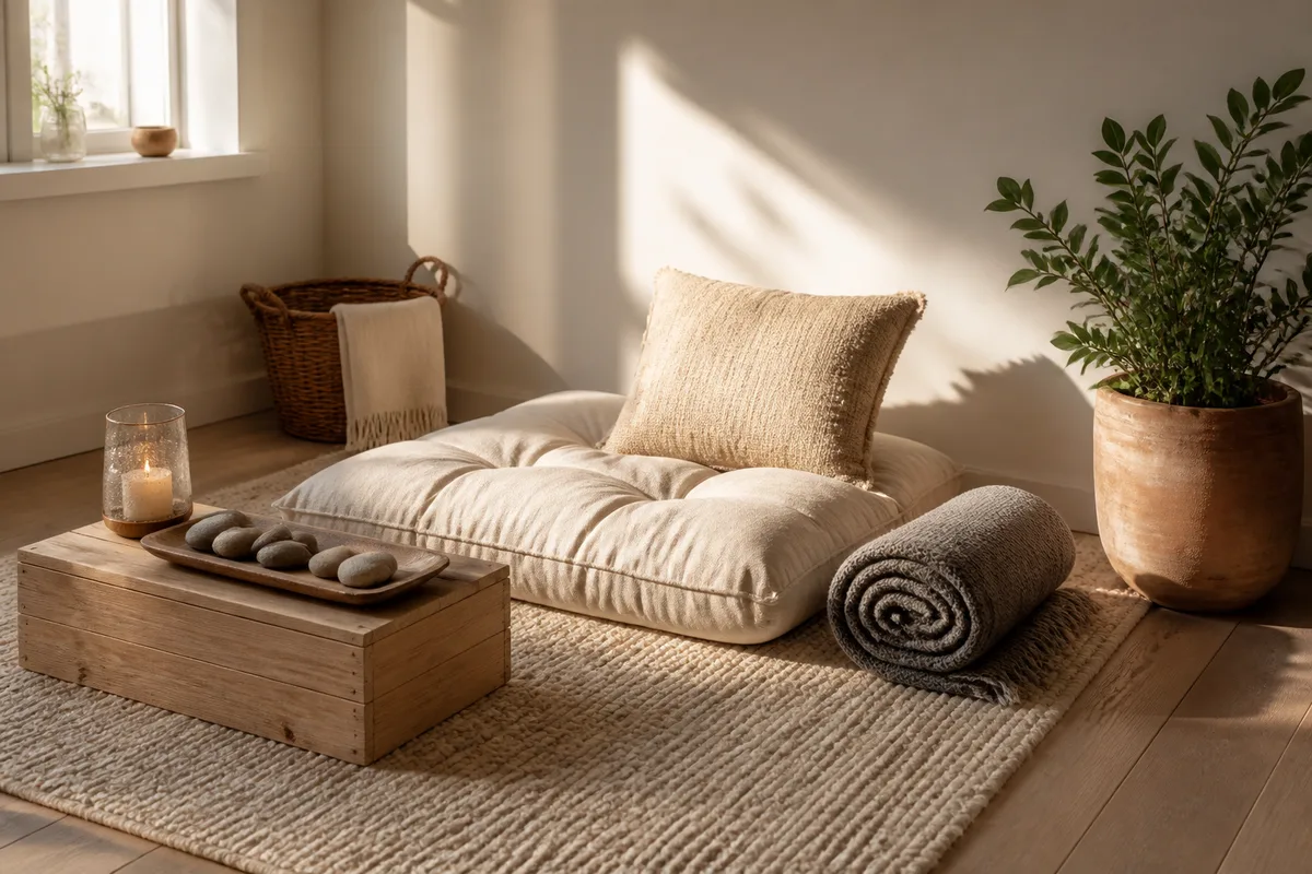 Coin détente maison : pierres, encens et pot-pourri