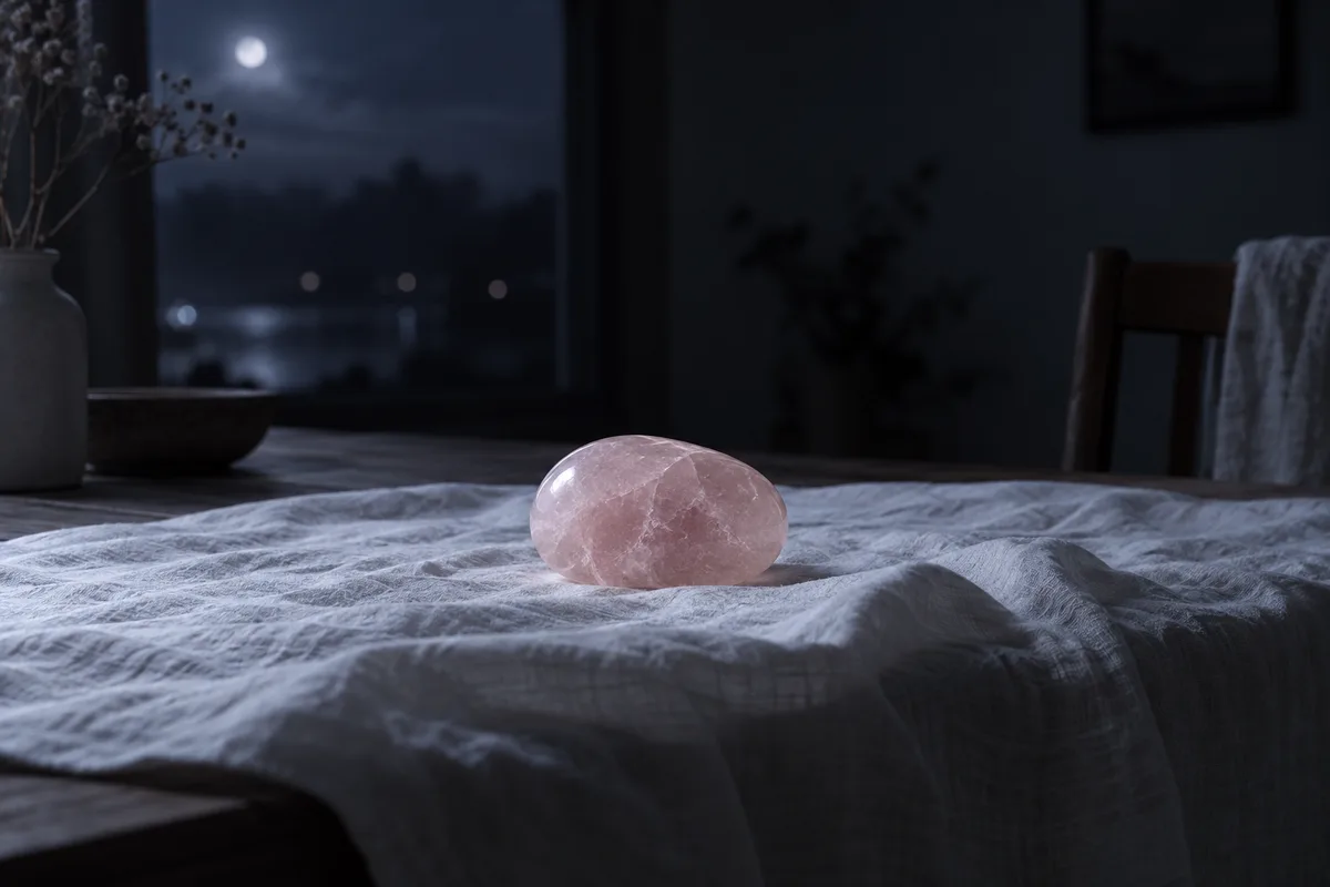 Pierre de l'amour : quartz rose, rhodonite, kunzite